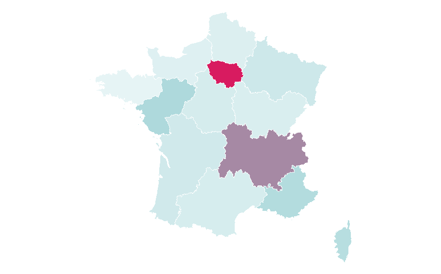 Affinity by region — ST Dupont, France