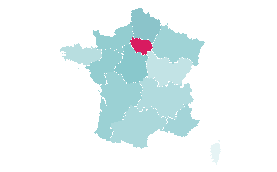 Affinität nach Region — Tayc, Frankreich