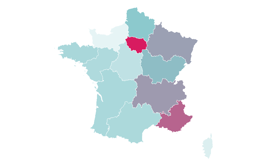 Affinity by region — TGV, France