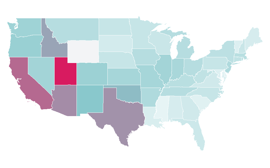 Affinity by region — 13 Going on 30, United States