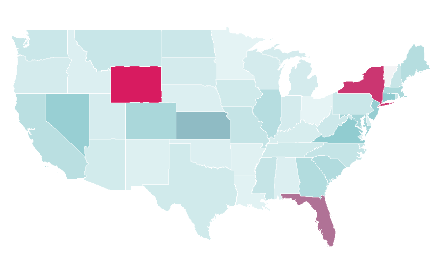 Affinity by region — 2. Bundesliga, United States