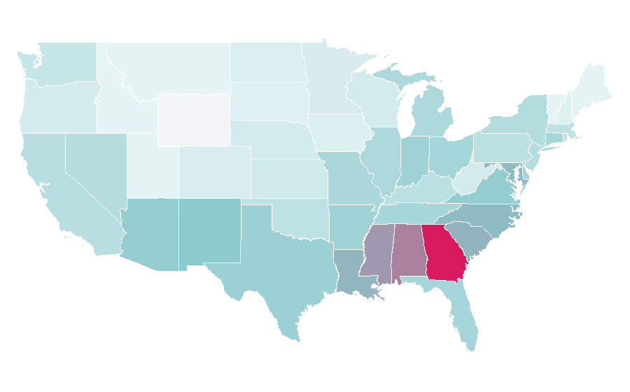 Affinity by region — 21 Savage, United States