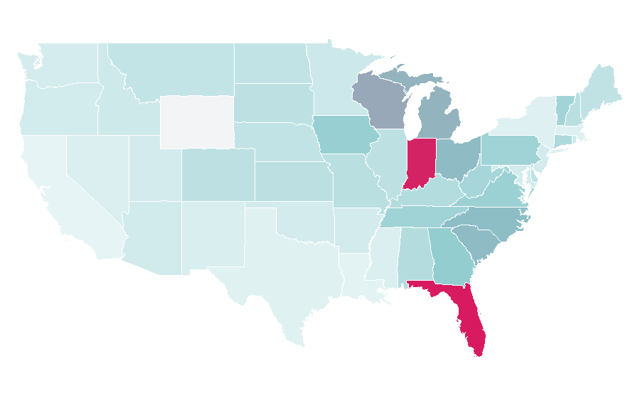 Affinity by region — 24 Hours of Daytona, United States