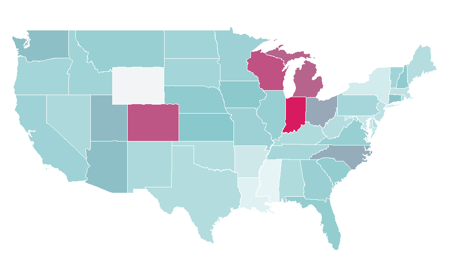 Affinity by region — 24 Hours of Le Mans, United States