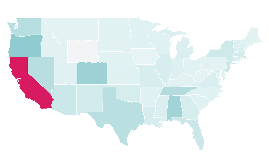 Affinity by region — 24 Hours (TV series), United States