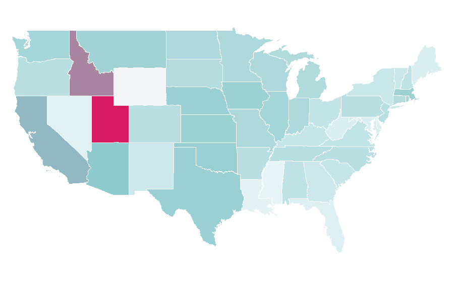 Affinity by region — 27 Dresses, United States