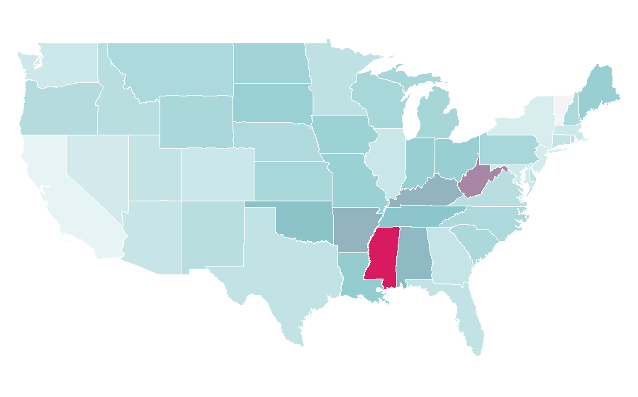 Affinity by region — 3 Doors Down, United States