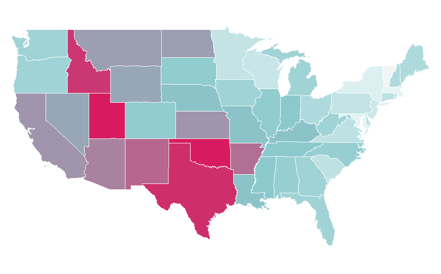 Affinity by region — 300 (film), United States