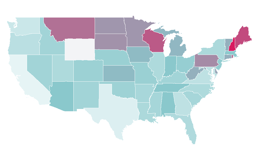 Affinity by region — 310 Nutrition, United States