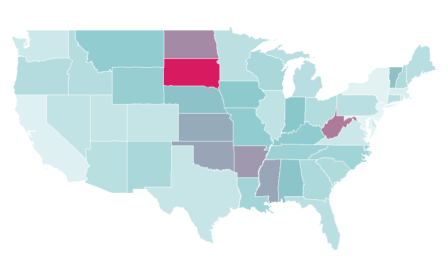 Affinity by region — 38 Special (band), United States