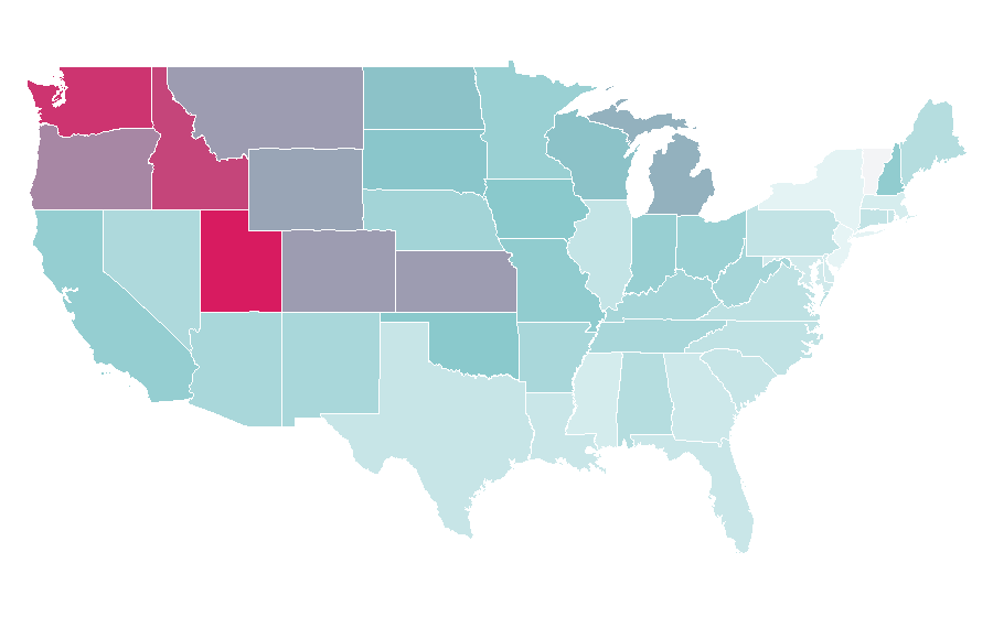 Affinity by region — 3D scanner, United States
