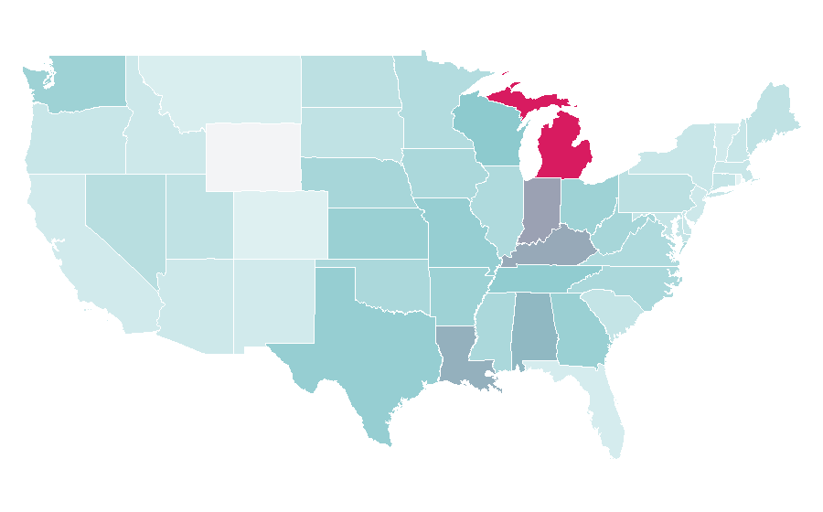 Affinity by region — 5-hour Energy, United States