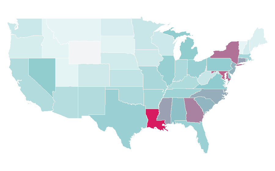 Affinity by region — 50 Cent, United States