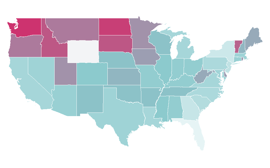 Affinity by region — 5.1 surround sound, United States