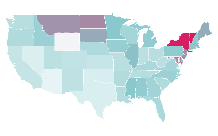 Affinity by region — 6PM, United States