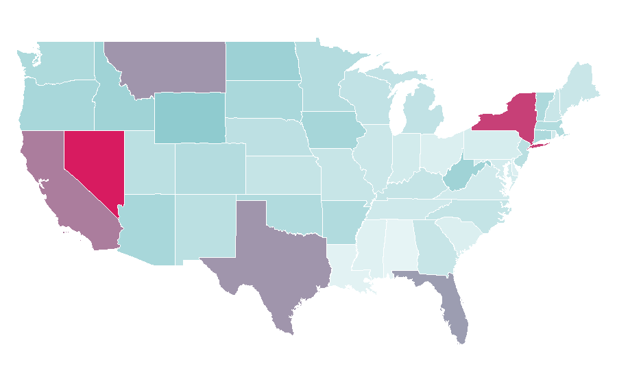 Affinity by region — 7 for all Mankind, United States