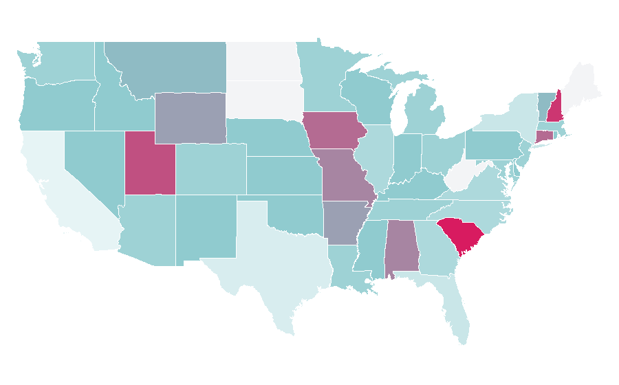 Affinity by region — 7.1 surround sound, United States