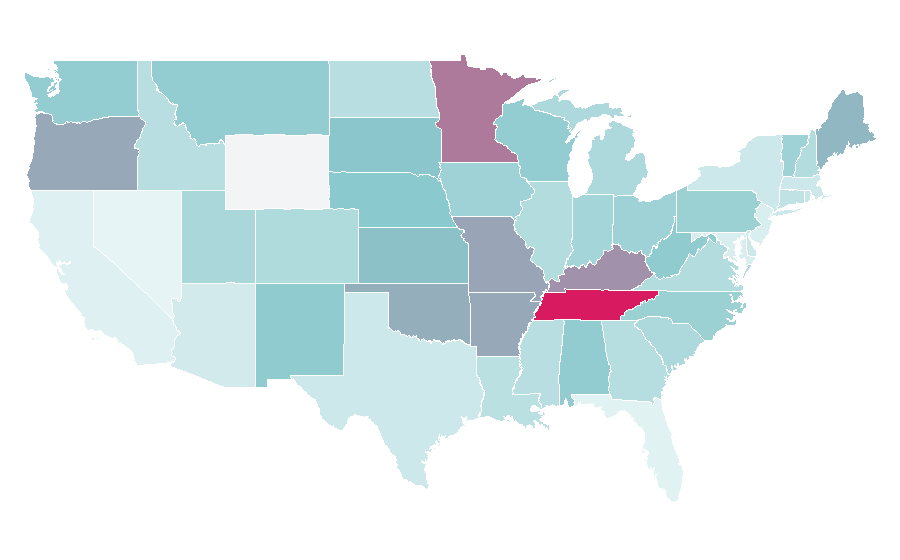 Affinity by region — 9 to 5 (film), United States