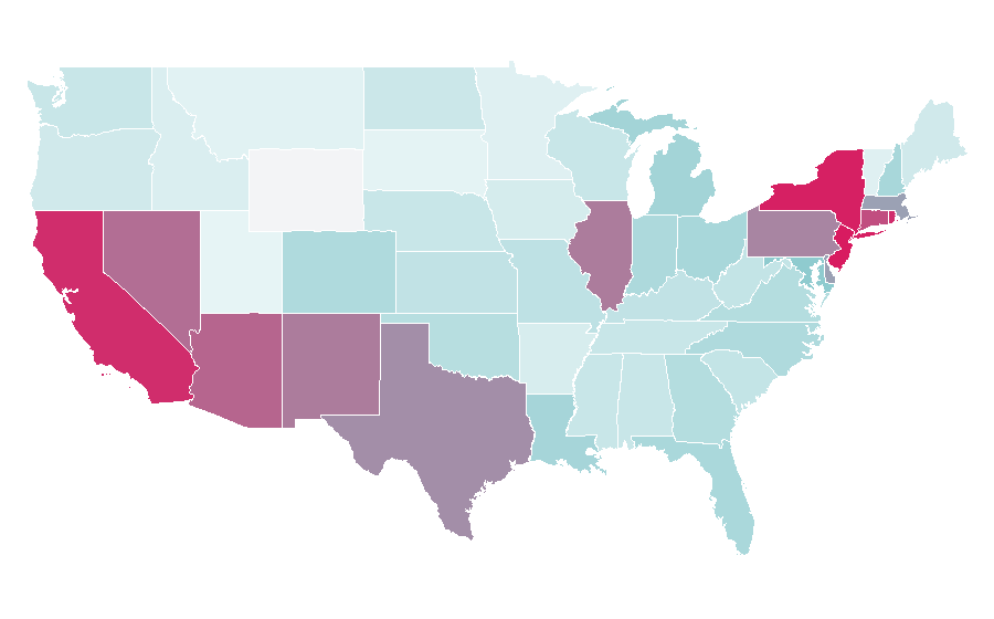 Affinity by region — A Bronx Tale, United States