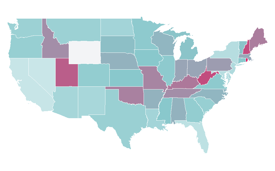 Affinity by region — A Christmas Carol, United States