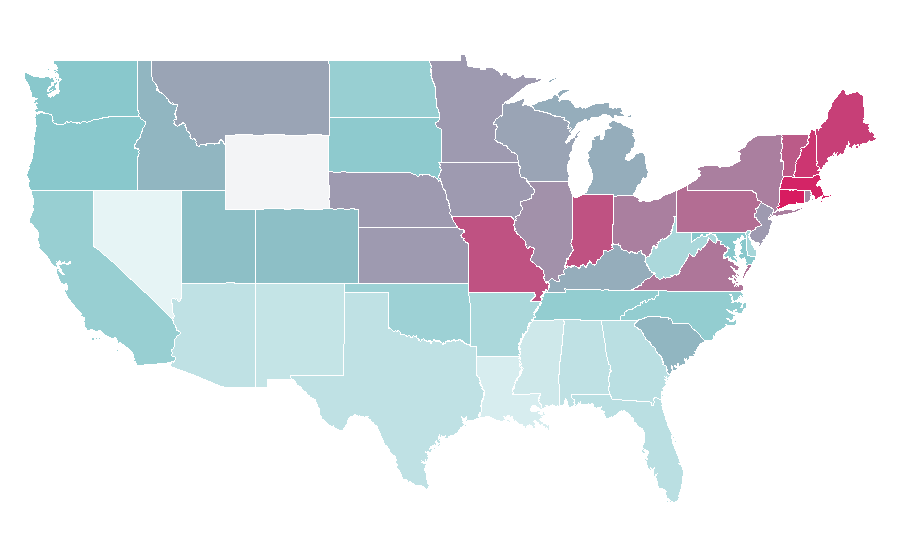 Affinity by region — A Few Good Men, United States