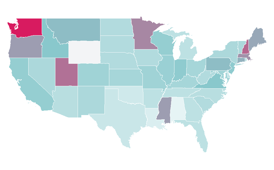 Affinity by region — A-ha, United States