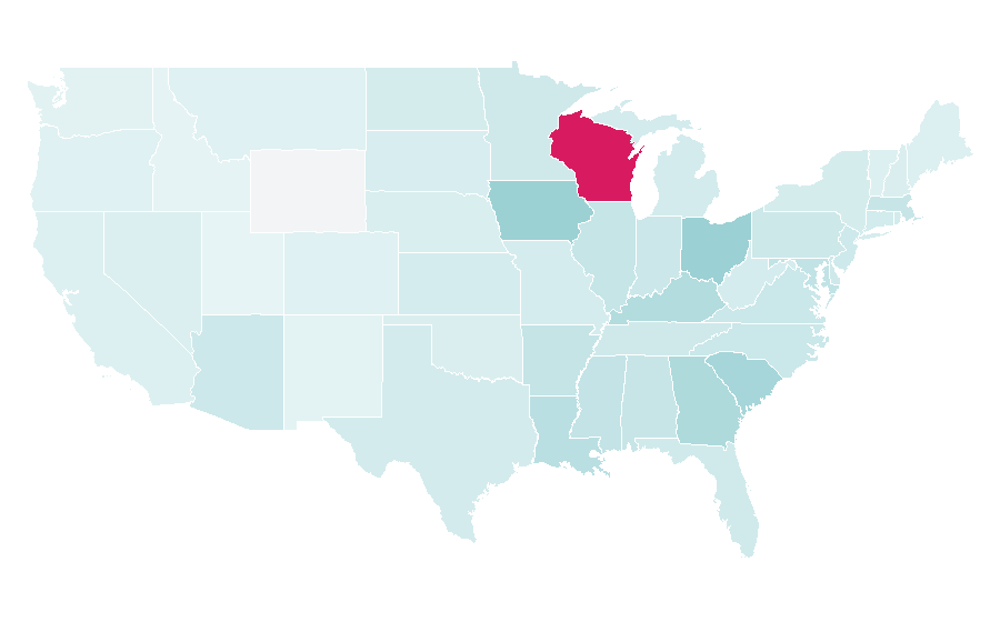 Affinity by region — A. J. Green, United States