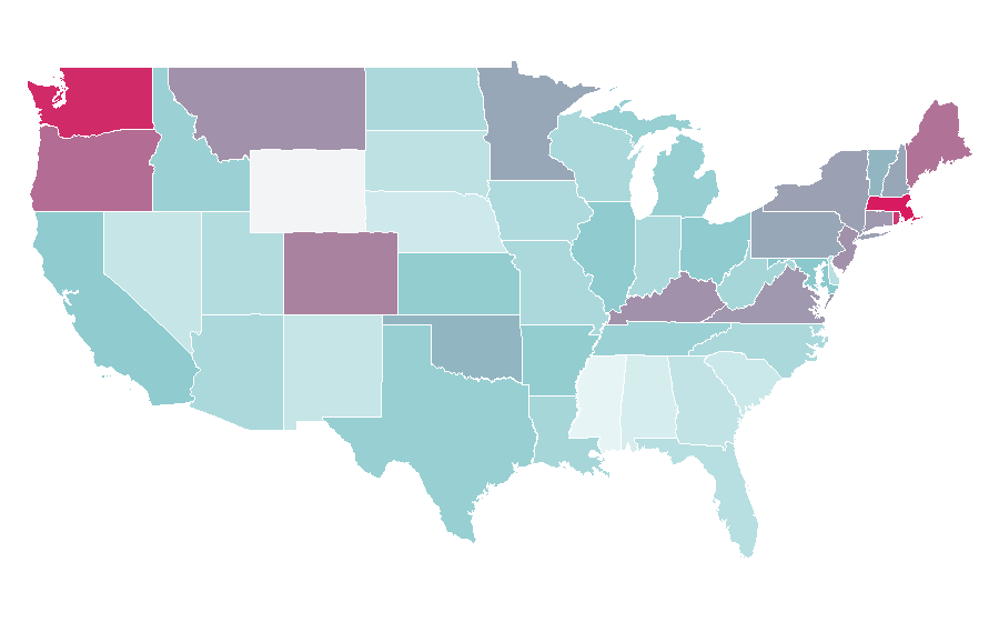 Affinity by region — A Knight of the Seven Kingdoms, United States