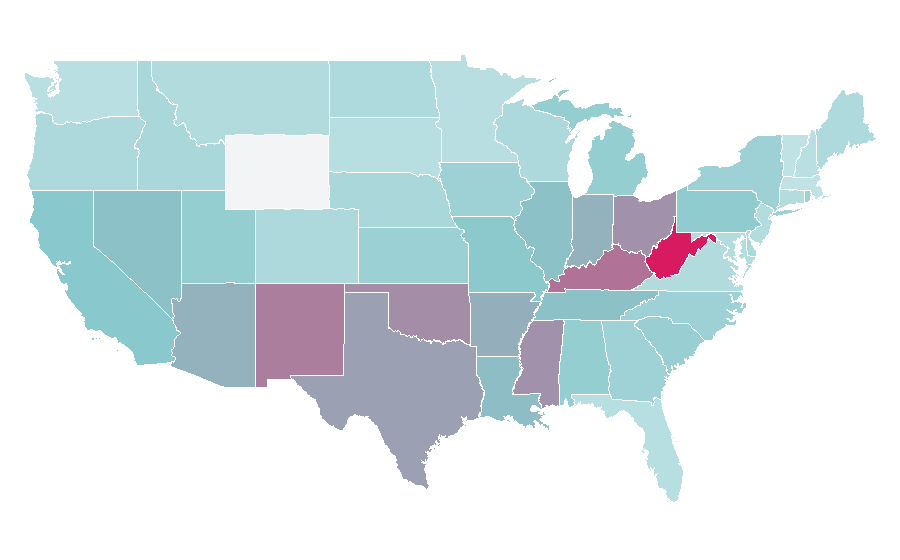 Affinity by region — A Nightmare on Elm Street (franchise), United States