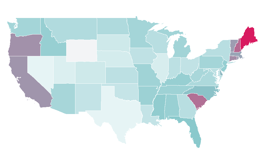 Affinity by region — A Place to Call Home (TV series), United States