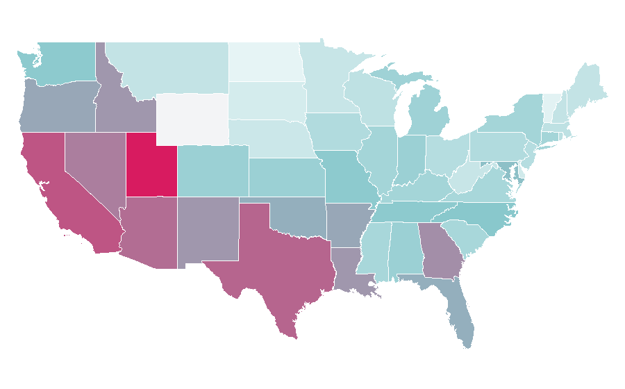 Affinity by region — A Quiet Place, United States
