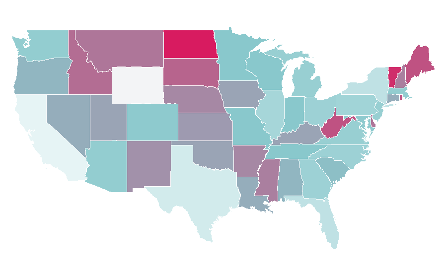 Affinité par région — A-side and B-side, États-Unis