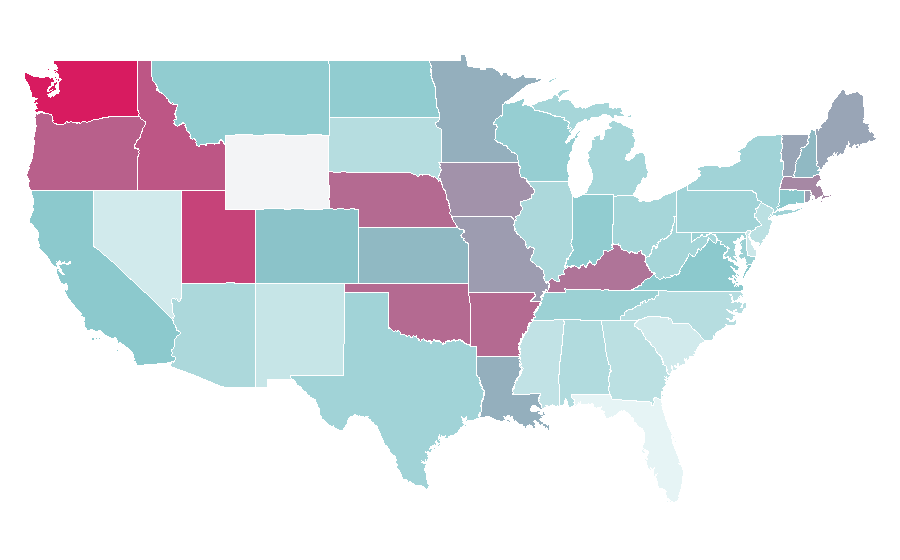Affinity by region — A Song of Ice and Fire, United States