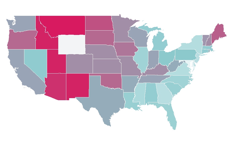 Affinity by region — A Star Is Born (1976 film), United States