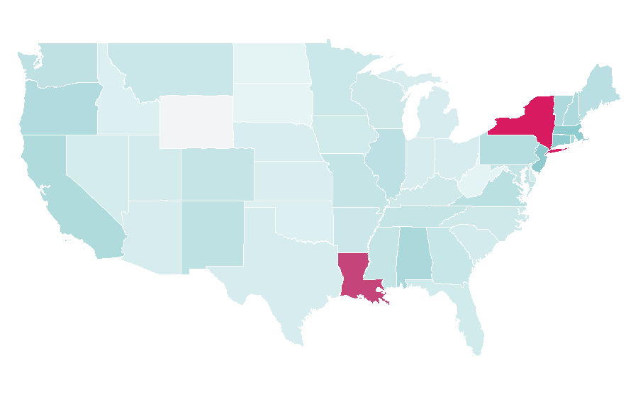 Affinity by region — A Streetcar Named Desire (1951 film), United States