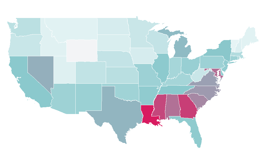 Affinity by region — Aaliyah, United States