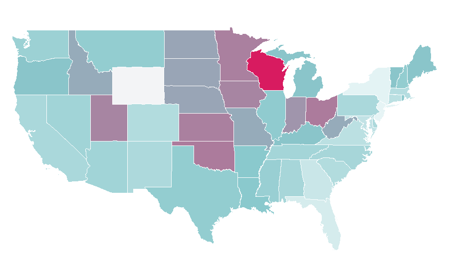 Affinity by region — A&W Root Beer, United States