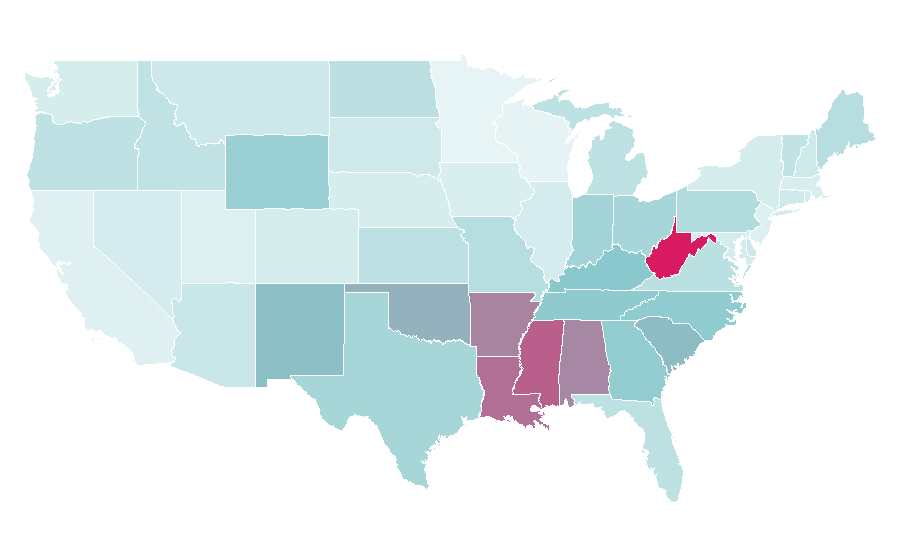 Affinity by region — Aaron's, United States