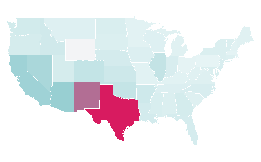 Affinity by region — A.B. Quintanilla, United States