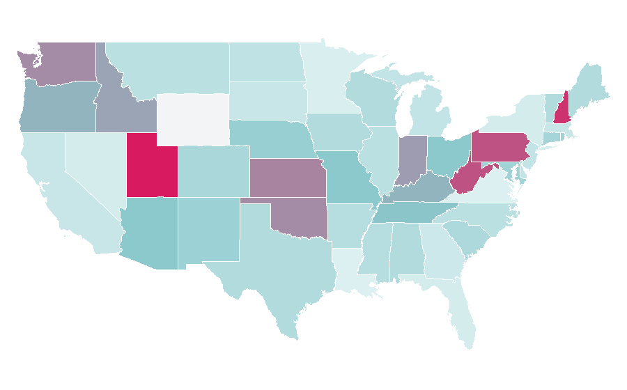 Affinity by region — Abandoned Places, United States