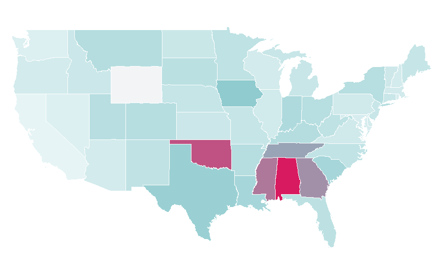 Affinity by region — ABC Television, United States