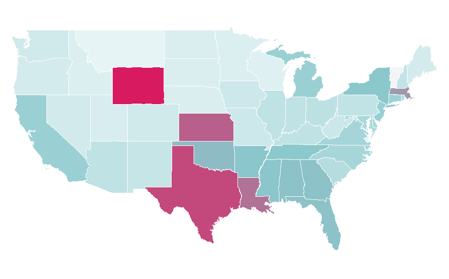 Affinity by region — Academia, United States