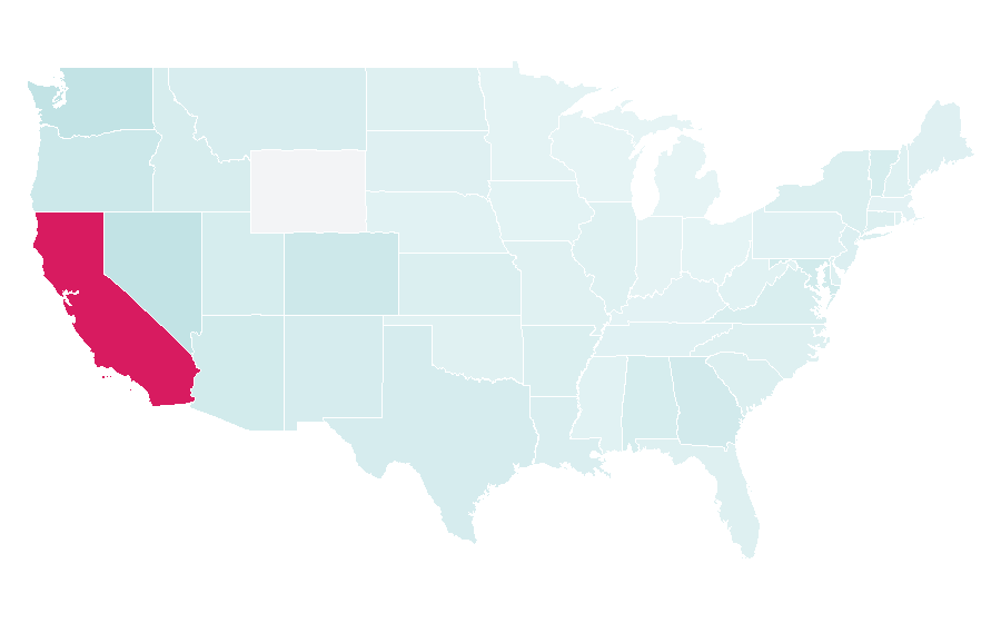 Affinity by region — Academy of Art University, United States
