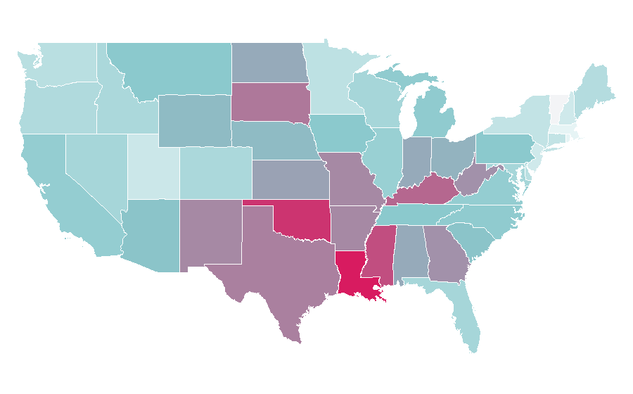 Affinity by region — Acceptance, United States