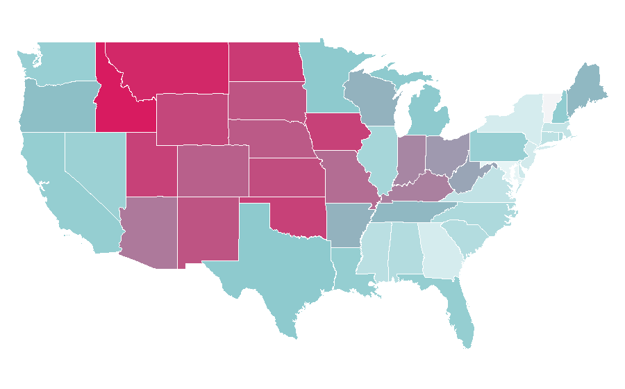 Affinity by region — Ace Ventura, United States