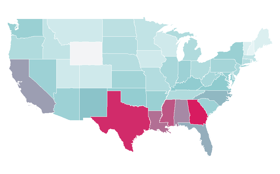 Affinité par région — Acid, États-Unis
