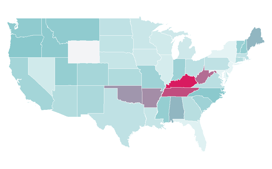 Affinity by region — Acoustic-electric guitar, United States