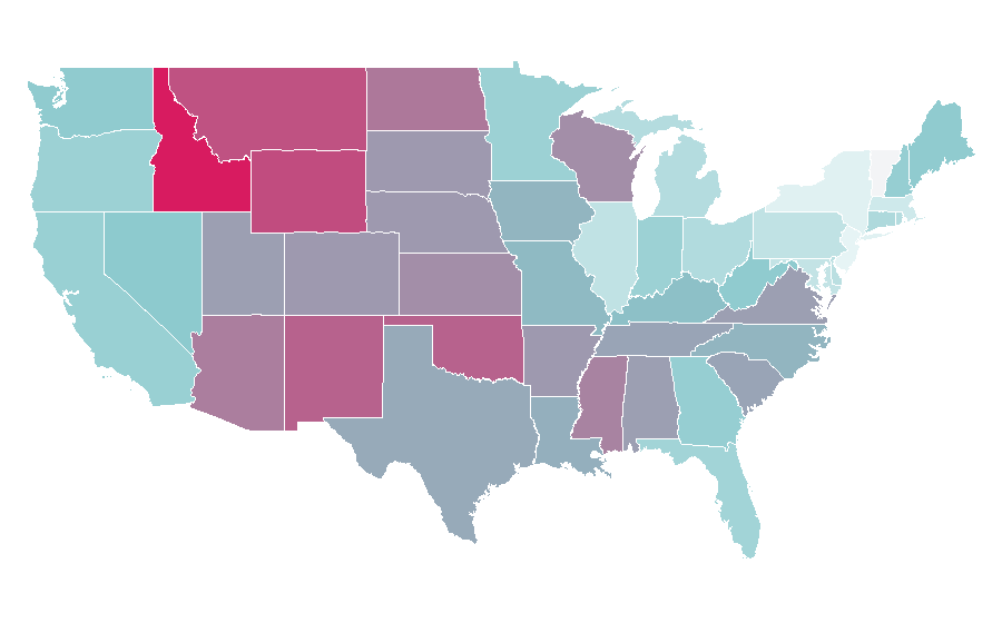 Affinity by region — Act of Valor, United States