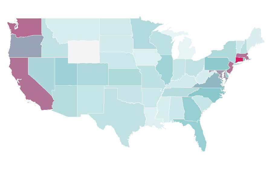 Affinity by region — Acura TSX, United States