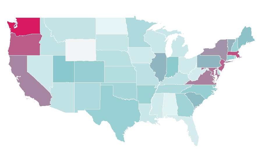 Affinity by region — Ada Lovelace, United States